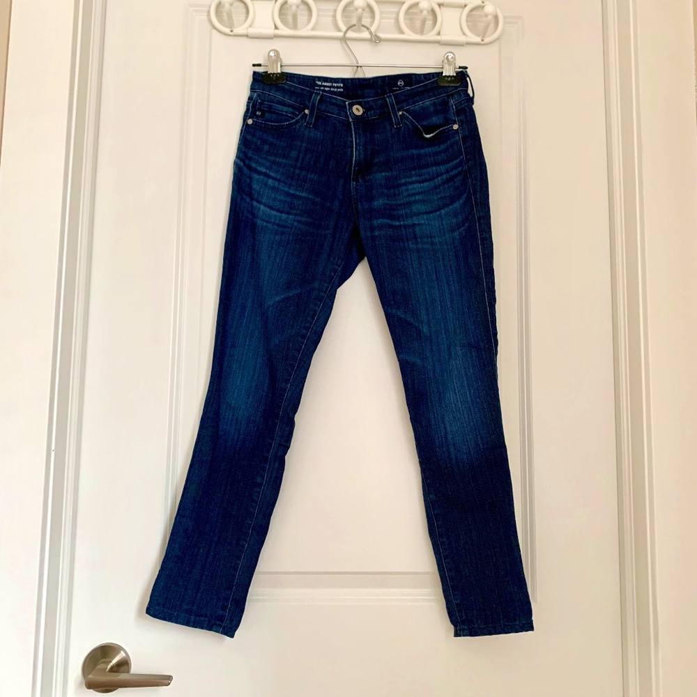 Anthropologie AG Abbey Mid-Rise Super Skinny Petite Jean